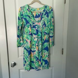 NWT Lilly Pulitzer Sample UPF 50+ Aubrey Dress in Wake Up Call